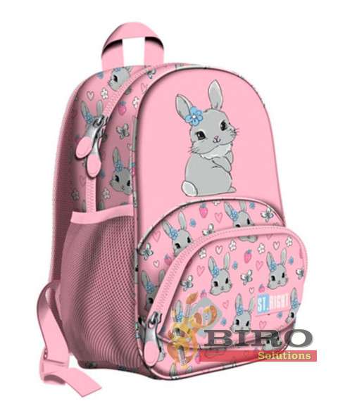 Ghiozdanel Gradinita si Excursii St.Right Impermeabil Colectia - Cute Rabbit BP70 32x22x11.5cm